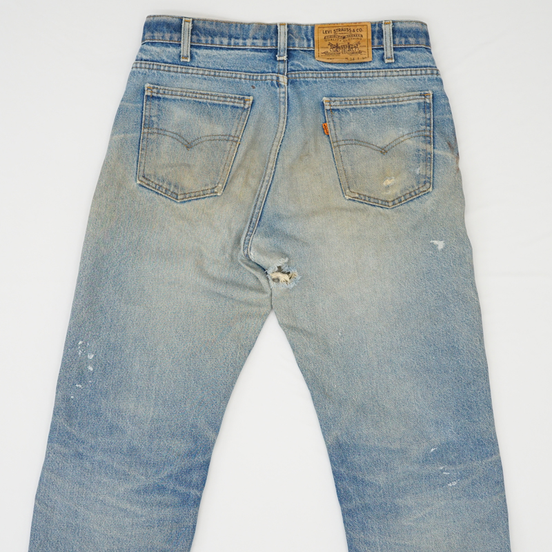 ジーンズ 股部分 破れ リペア（修理）｜Levi’s（リーバイス） 505 オレンジタブ